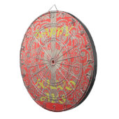 Happy Holidays Red Glitzer Herzdesign Dartscheibe (Vorderseite rechts)