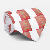 Happy Holidays Red Glitzer Herzdesign Krawatte (Gerollt)