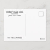 Happy Holidays Red Gold Weihnachten Postkarte (Rückseite)