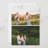 Happy Holidays Red Hand Drawn Bow Drei Foto Einladung (Rückseite)