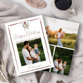 Happy Holidays Red Hand Drawn Bow Winter 4 Foto Einladung