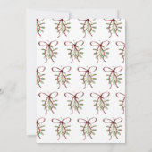 Happy Holidays Red Hand Drawn Bow Winter Foto Einladung (Rückseite)