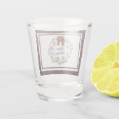 Happy Holidays Red Kariert Schnapsglas (Rückseite)