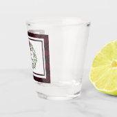 Happy Holidays Red Kariert Schnapsglas (Rechts)