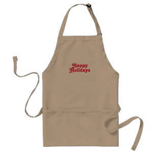"Happy Holidays" - red letters Schürze