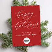 Happy Holidays Red Modern Business Feiertagskarte
