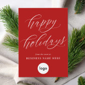 Happy Holidays Red Modern Business Feiertagskarte