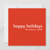 Happy Holidays | Red Modern Stilvolle Weihnachten (Vorderseite)