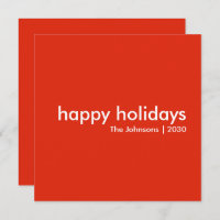 Happy Holidays | Red Modern Stilvolle Weihnachten
