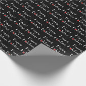 Happy Holidays Red Ornament Geschenkpapier (Ecke)