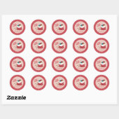 Happy Holidays Red Personalisiert Stickers (Blatt)