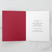 Happy Holidays Red Poinsettias Grüne Weiß Karte (Innenseite)