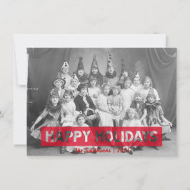 Happy Holidays Red Reverse Text Feiertagskarte