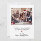 Happy Holidays Red Script 2 Foto Weihnachten (Rückseite)