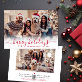 Happy Holidays Red Script 2 Foto Weihnachten