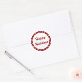Happy Holidays Red Snowflake Muster Stickers (Umschlag)