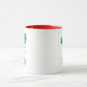 Happy Holidays Red White Green Holly Individuelle  Tasse (Zentrum)