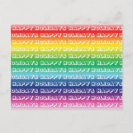 Happy Holidays Regenbogenfarben Gay Pride lgbt lgb Postkarte