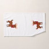 Happy Holidays Reindeer Badhandtuch Set (Handtuch)