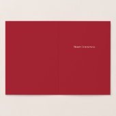 Happy Holidays Reindeer Red Your Words Folienkarte (Innenseite)