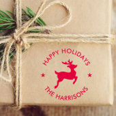 Happy Holidays Reindeer Weihnachten Permastempel