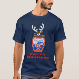 Happy Holidays Reindeer West Lake Fire Department T-Shirt