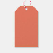 Happy Holidays Rentier Pattern Gold Pink Geschenkanhänger (Rückseite)