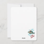 Happy Holidays Rentierhai Feiertagskarte (Rückseite)