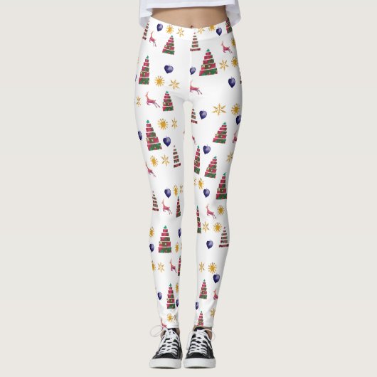 Happy Holidays Rentiers Leggings (Vorderseite)