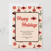 Happy Holidays Retro Weihnachten Mitte Jahrhundert (Vorderseite)