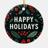 Happy Holidays Rigged Tree Joke Keramik Ornament (Vorne)