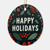 Happy Holidays Rigged Tree Joke Keramik Ornament (Links)