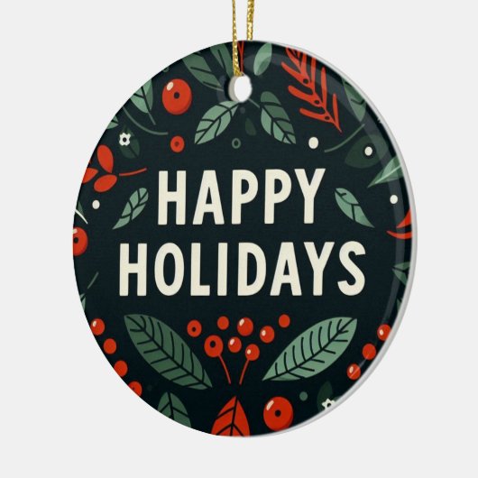 Happy Holidays Rigged Tree Joke Keramik Ornament (Links)