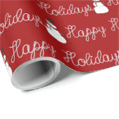 Happy Holidays Rope and Snowmen Geschenkpapier (Rolleneckpunkt)
