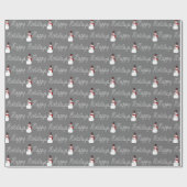 Happy Holidays Rope and Snowmen Geschenkpapier (Flach)