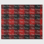 Happy Holidays Rope Text and Snowflakes Wrapping Geschenkpapier (Flach)