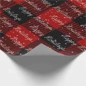 Happy Holidays Rope Text and Snowflakes Wrapping Geschenkpapier (Ecke)