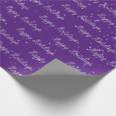 Happy Holidays Rope Text und Schneeflocken Geschenkpapier (Ecke)