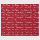 Happy Holidays Rope Text und Schneeflocken Geschenkpapier (Flach)