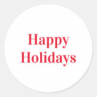 "Happy Holidays", rot weiß