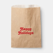 "Happy Holidays" - rote Buchstaben Weihnachts-Part Geschenktütchen (Vorderseite)