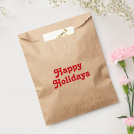 "Happy Holidays" - rote Buchstaben Weihnachts-Part Geschenktütchen