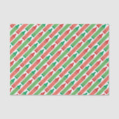 Happy Holidays Rote und grüne Crayons Seidenpapier (Vorderseite)