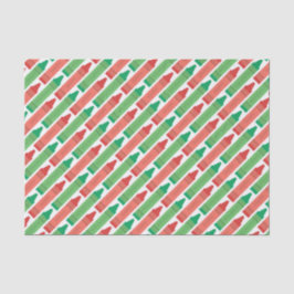 Happy Holidays Rote und grüne Crayons Seidenpapier