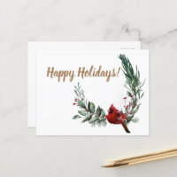 Happy Holidays roter Kardinal