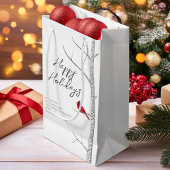 Happy Holidays Roter Kardinal Weihnachten Kleine Geschenktüte