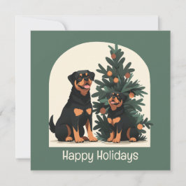 Happy Holidays Rottweiler Hunde Einladung