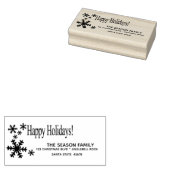 Happy Holidays Rücksendeadresse Gummistempel (Stempel)