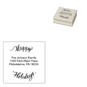 Happy Holidays Rücksendeadresse Gummistempel (Stempel)