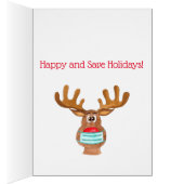 Happy Holidays Rudolph Face Masked Reindeer (Innen (Rechts))